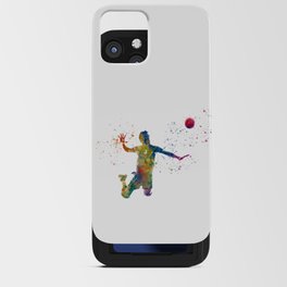 Volleyball player in watercolor iPhone Card Case