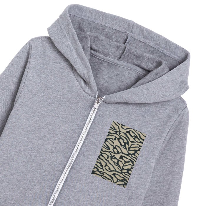 Aesthetic Grey Rug Kids Zip Hoodie