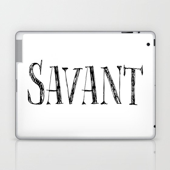 Savant - black on white Laptop & iPad Skin