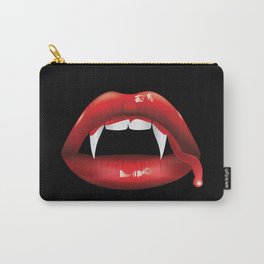 Vampire lips with blood Carry-All Pouch | Red, Vector, Ladyvamp, Female, Redlips, Gothic, Danger, Abstract, Mouth, Scary 