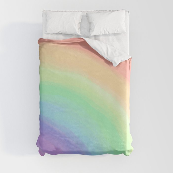 Rainbow Watercolor  Duvet Cover