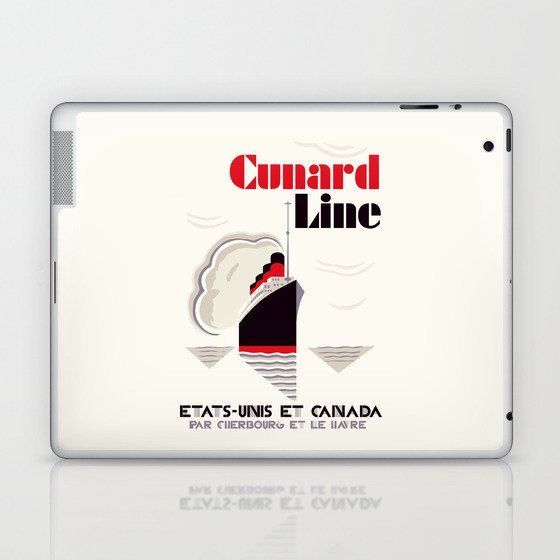 Cunard Line art deco style Laptop & iPad Skin