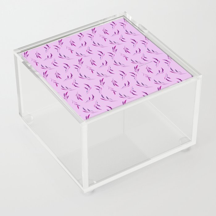 Lavender Floral pattern | Purple and lavender color palette Acrylic Box