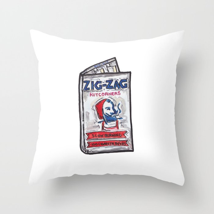 Zig-Zag Rolling Papers Throw Pillow