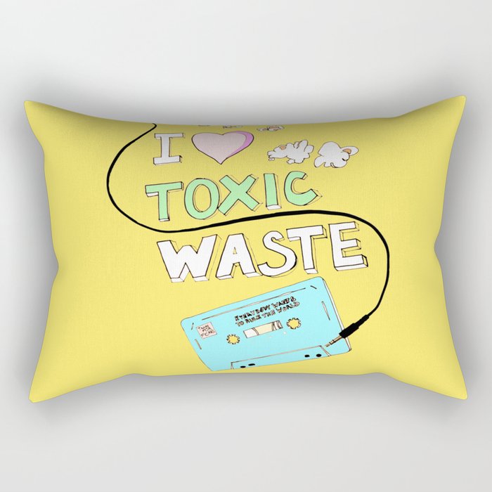 I Love Toxic Waste  Rectangular Pillow