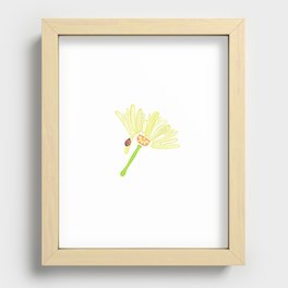 Ladybug on a Daisy Flower Recessed Framed Print