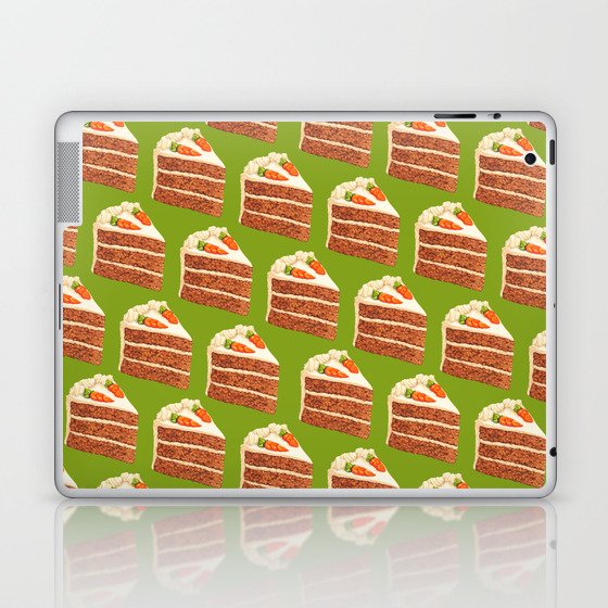 Carrot Cake Pattern - Green Laptop & iPad Skin