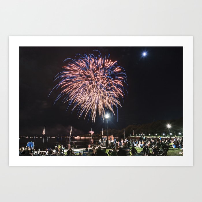 Gloucester Fireworks #2 Art Print