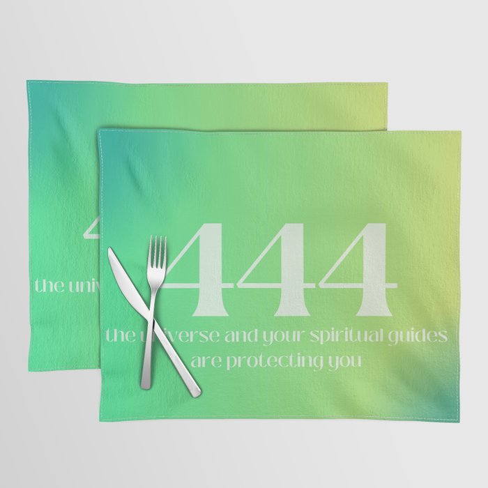 Gradient Angel Numbers: 444 Protection  Placemat