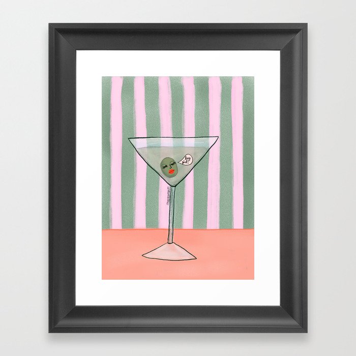 Flirty Martini Framed Art Print