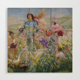 Le Chevalier aux Fleurs -Georges Rochegrosse The Flower Knight Wood Wall Art