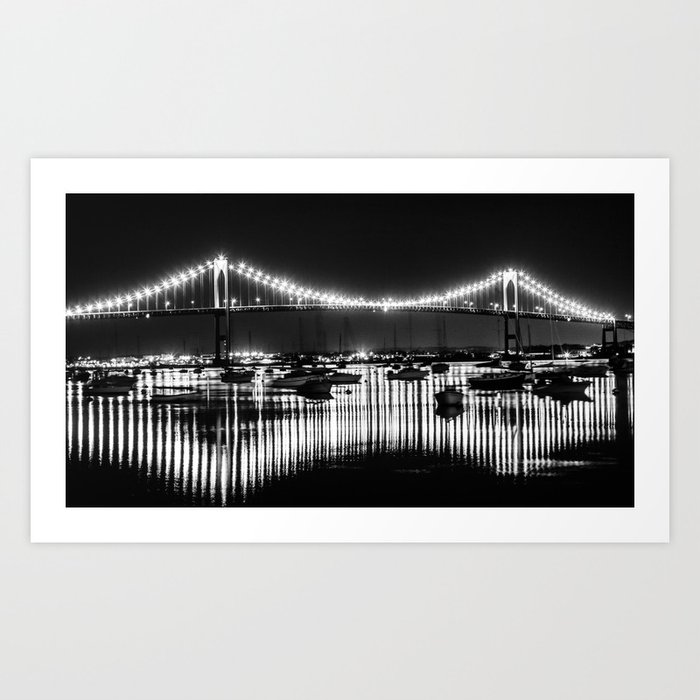 Newport Bridge Art Print