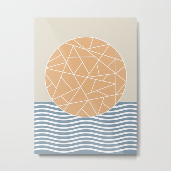 MAYBE THE SEA (abstract geometric) Metal Print