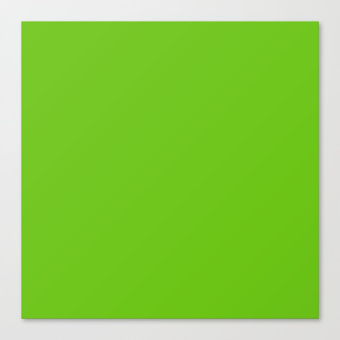 Simple Solid Color Alien Green All Over Print Canvas Print By Podartist Society6