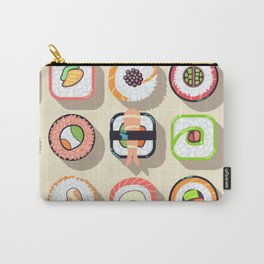 Sushi Rolls Japanese Food Pattern Carry-All Pouch