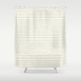 arrow stripes - gray on cream Shower Curtain