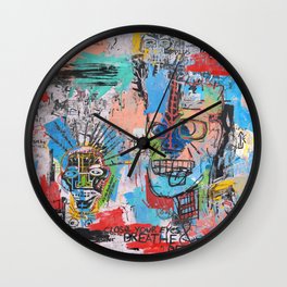 Close your eyes and breathe deeply Wall Clock