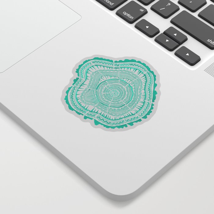 Turquoise Tree Rings Sticker