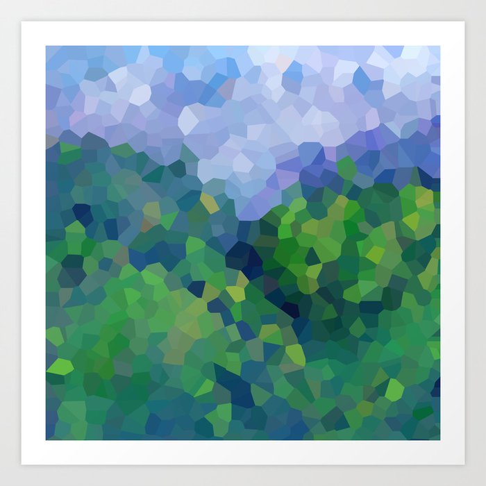 Abstract Landscape In The Mountains Art Print By Jeshta