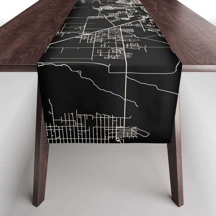 USA Peoria City Map Table Runner