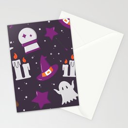 Scary Halloween Background Stationery Card