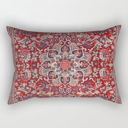 Fine Persia Bijar Old Century Authentic Colorful Red Blue Yellow Vintage Patterns Rectangular Pillow