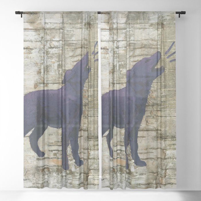 bark bark Sheer Curtain