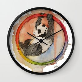 Panda Color Wheel Wall Clock