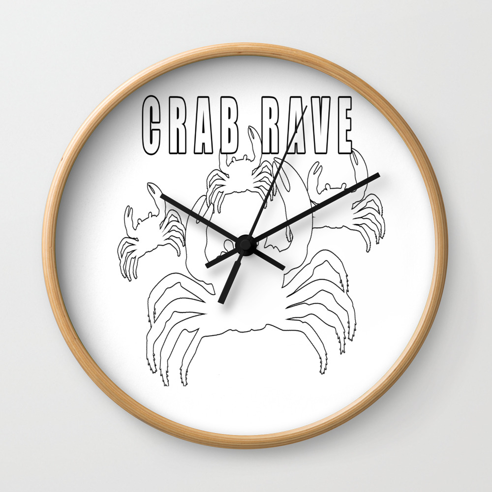 Crab Rave Meme Wall Clock By Desteesigners Society6