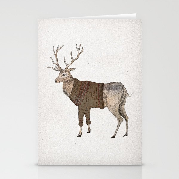 Winter Stag Stationery Cards
