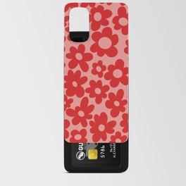 PINK AND RED RETRO FLOWERS Android Card Case