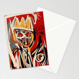 Listen to me said the King Street Art Graffiti Stationery Cards
