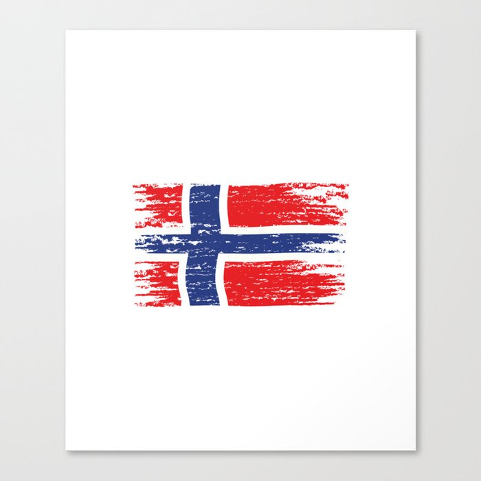 Oslo 2022 - Angel Tour nach Norwegen mit Flagge Canvas Print