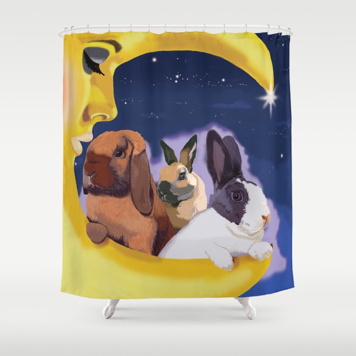 Once Upon A Moon Shower Curtain