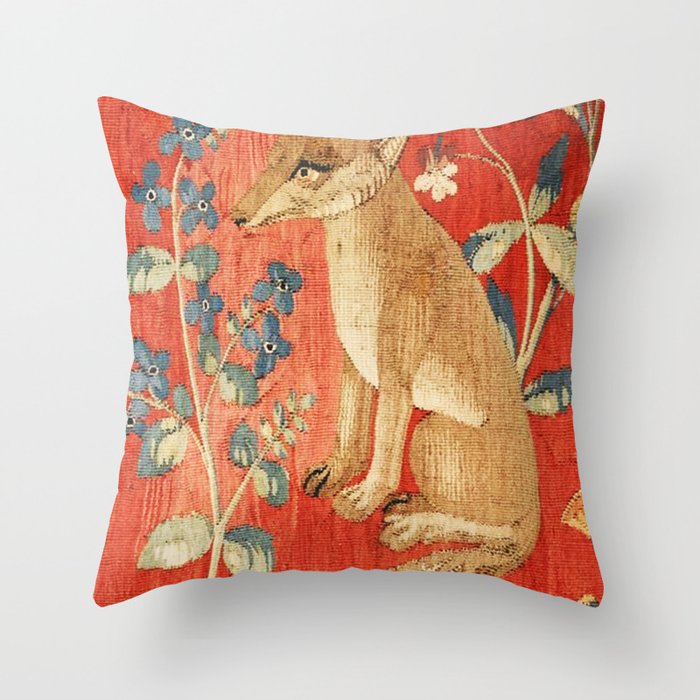 Red clearance tapestry pillows