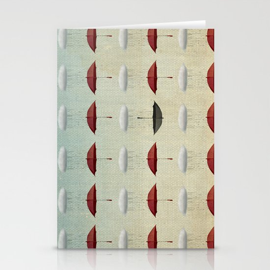 embracing the rain pattern Stationery Cards