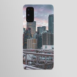 Sunset From the Brooklyn Bridge | New York City Skyline Android Case