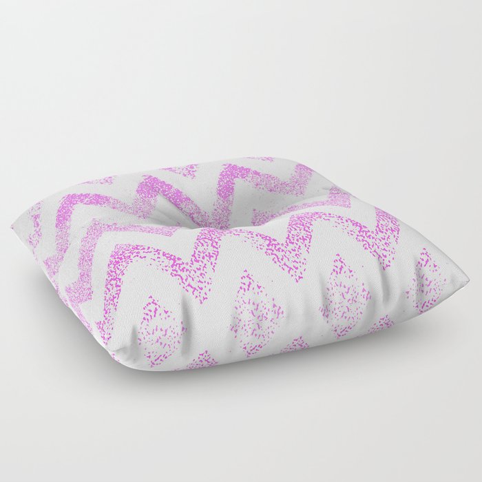 sparkly pink chevron Floor Pillow
