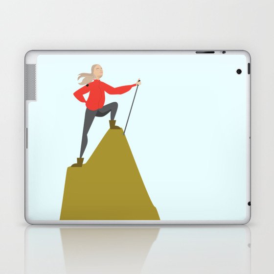 Mountain Woman Illustration Laptop & iPad Skin