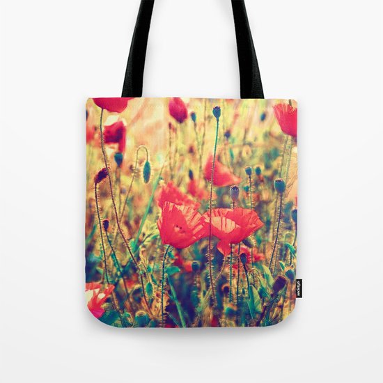 Morning Light - Poppy Field Tote Bag