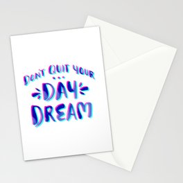 Don't Quit Your Day Dream – Cyan & Magenta Stationery Card