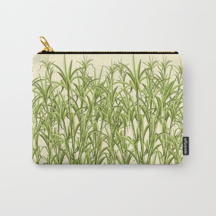Sugar Cane Exotic Plant Pattern Carry-All Pouch
