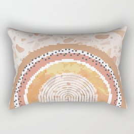 Pixel arch and terrazzo pattern Rectangular Pillow