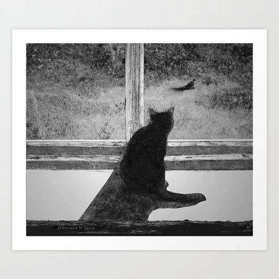 FAISAN SOUS LE VERRE Art Print