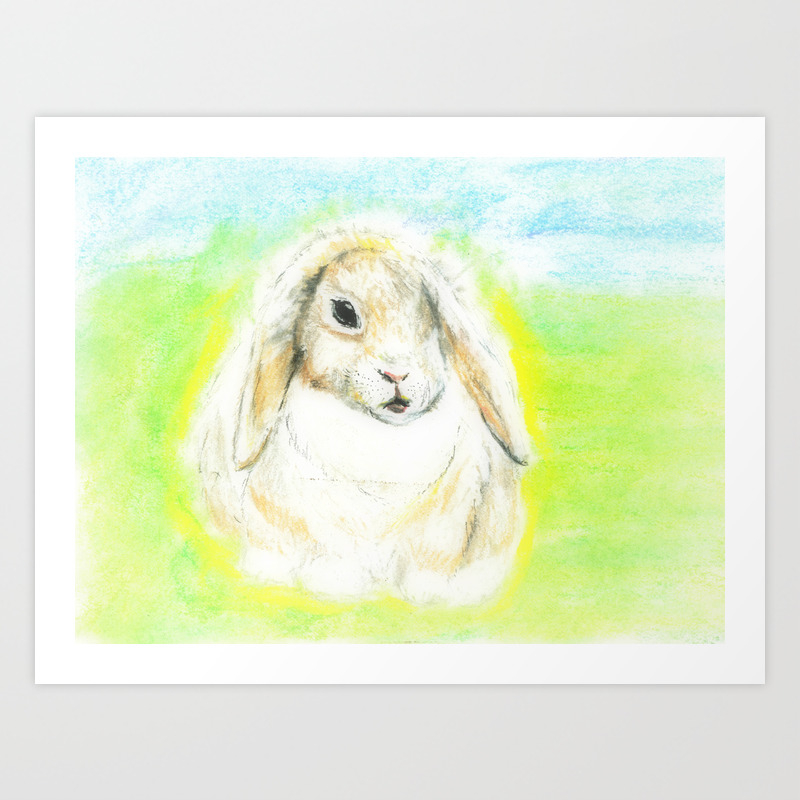 Baby Lop Eared Bunny Art Print By The Mackinlay Makery Society6