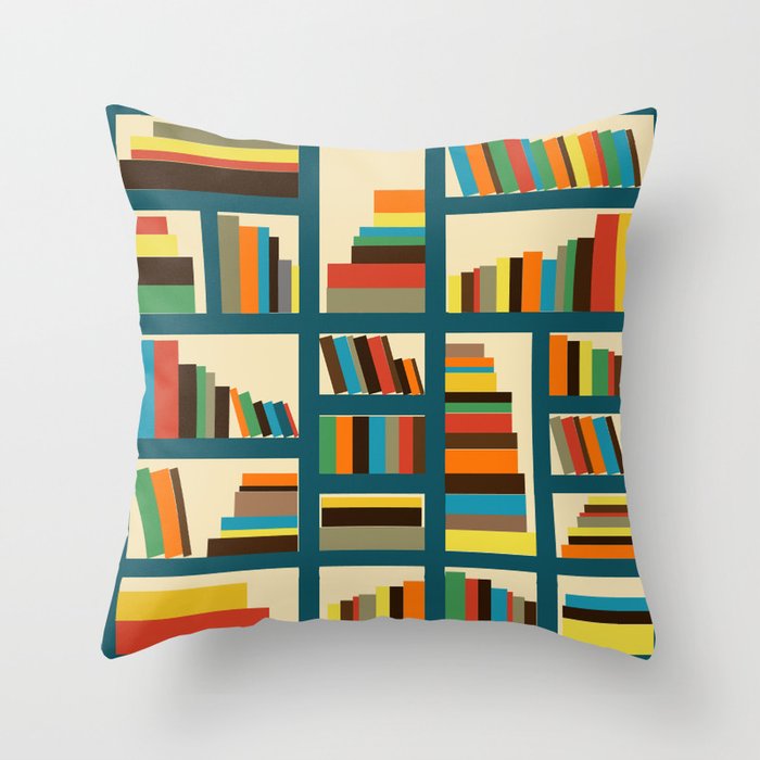 library Throw Pillow