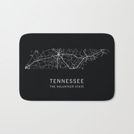 Tennessee State Road Map Bath Mat | Highways, Map, Road, Graphicdesign, Tennessee, Chattanooga, Maps, Knoxville, Volunteerstate, Interstate 