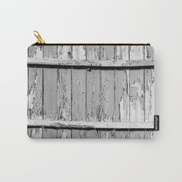 Gray Paint Chipped Fence Carry-All Pouch | Backdrop, Gray, Paint, Fence, Paintchipped, White, Photo 