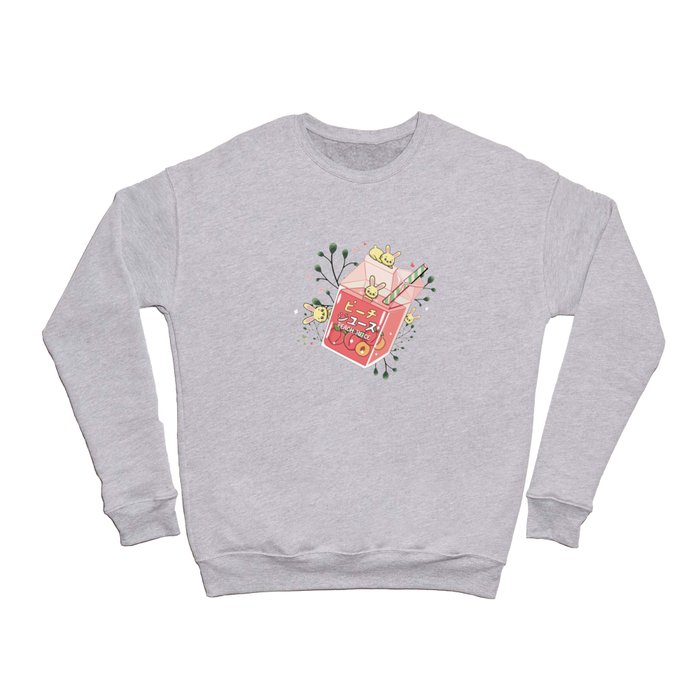 Kawaii Anime Cute Bunny Rabbit Milk Peach Juice Crewneck Sweatshirt