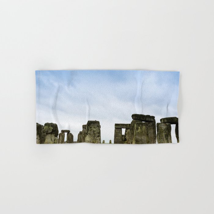 Great Britain Photography - Stonehenge At The Green Field Hand & Bath Towel